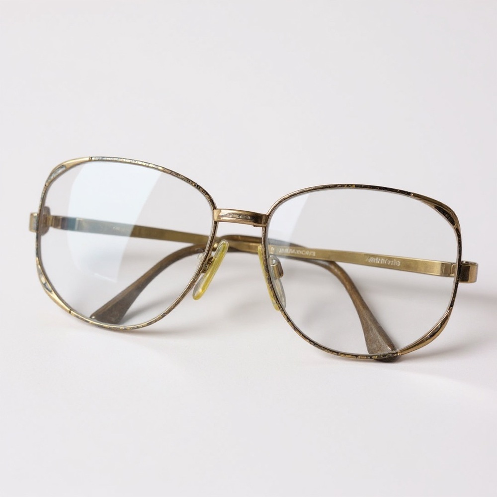 Vintage Rodenstock Lady R 2779 Gold Oversized Eyeglass Frames Retro Square Glass